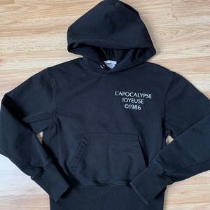 HELMET LANG Black Hooded Sweatshirt
